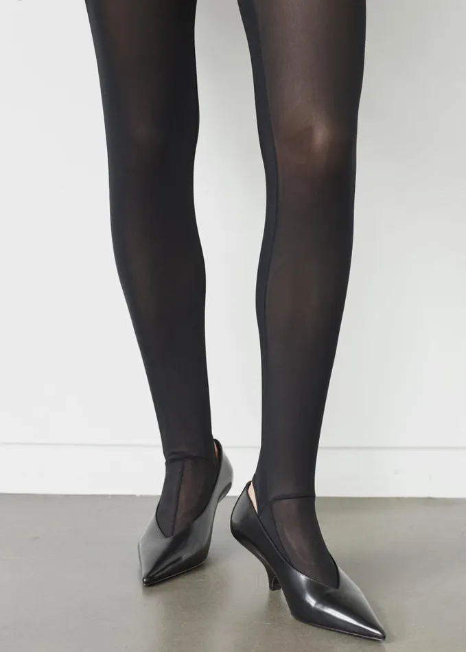 Clothing Women The Frankie Shop Neve Sheer Tights 8211 Black
