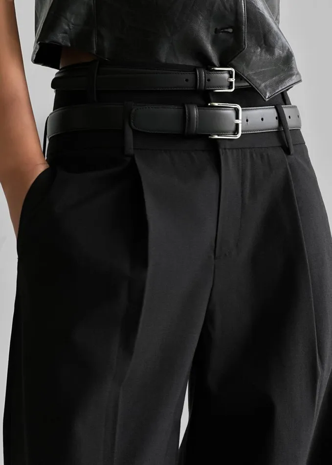 Clothing Women The Frankie Shop Olwen Pintuck Trousers 8211 Black