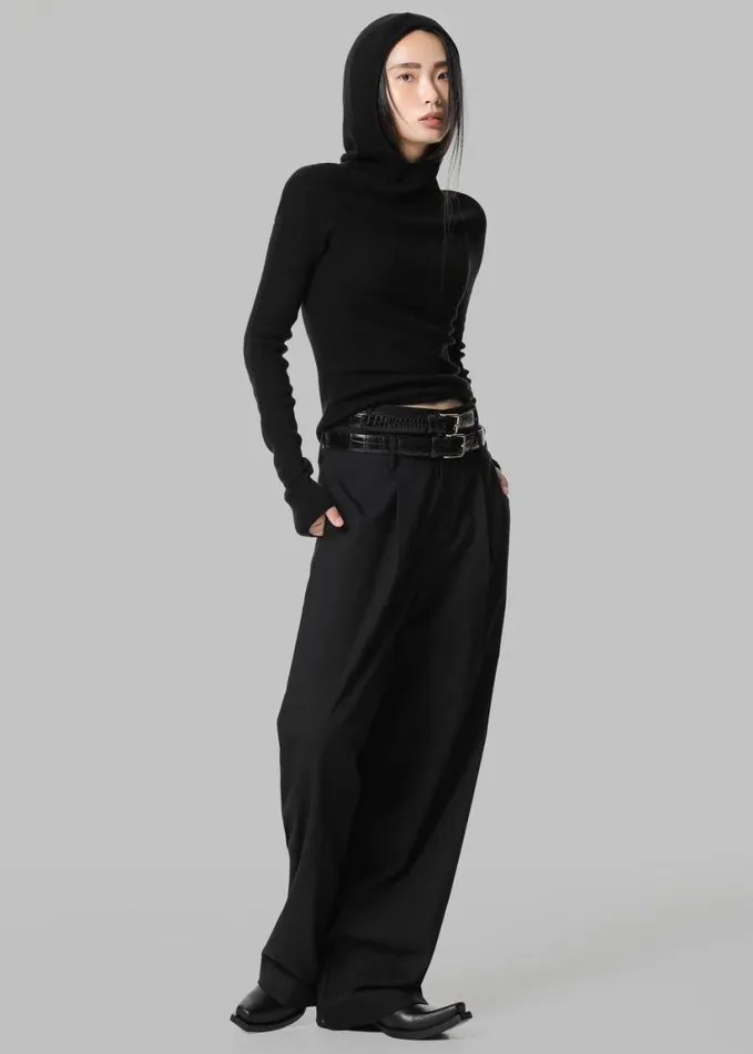 Clothing Women The Frankie Shop Olwen Pintuck Trousers 8211 Black