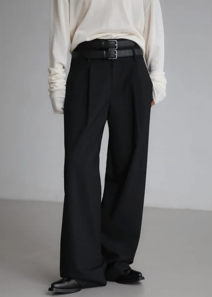 Clothing Women The Frankie Shop Olwen Pintuck Trousers 8211 Black