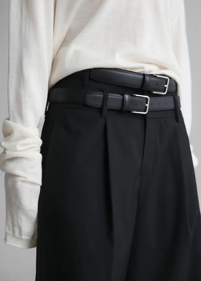 Clothing Women The Frankie Shop Olwen Pintuck Trousers 8211 Black