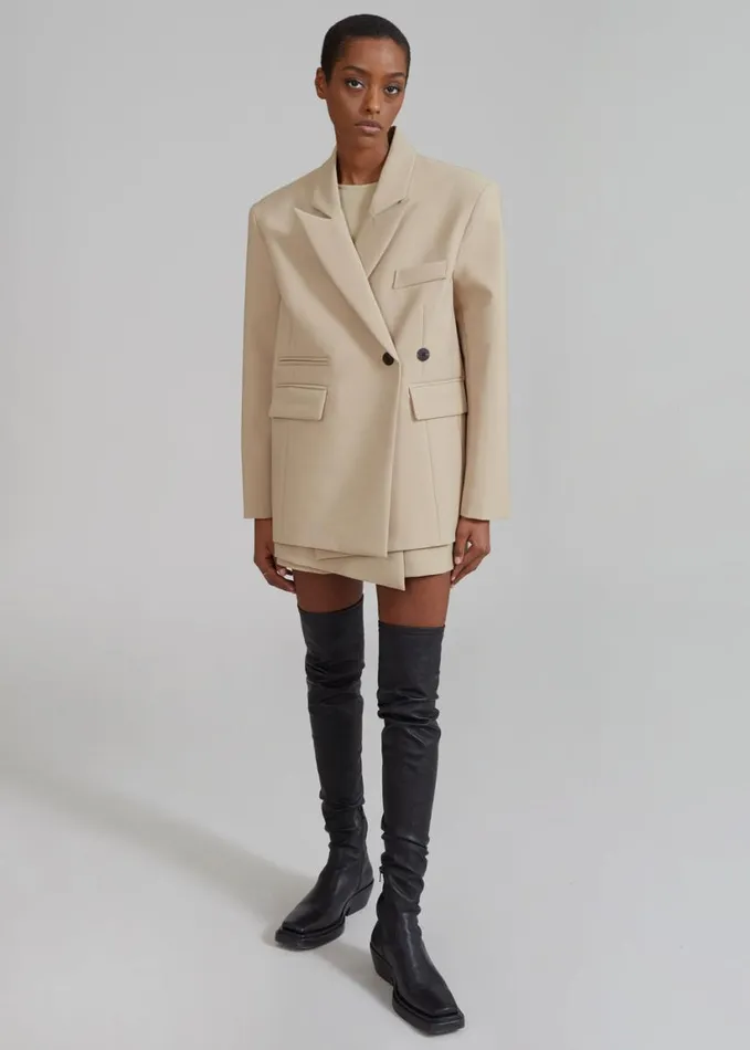 Clothing Women The Frankie Shop Paige Blazer 8211 Beige