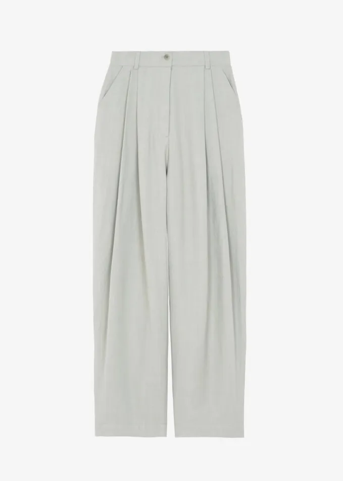 Clothing Women The Frankie Shop Piper Pleated Trousers 8211 Sage