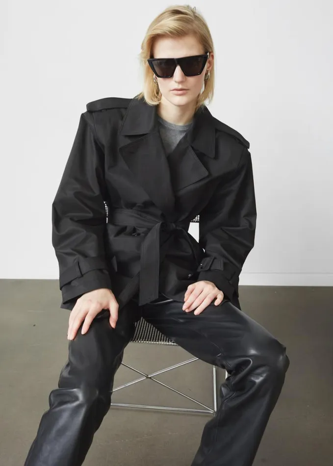 Clothing Women The Frankie Shop Raleigh Trench Coat 8211 Black