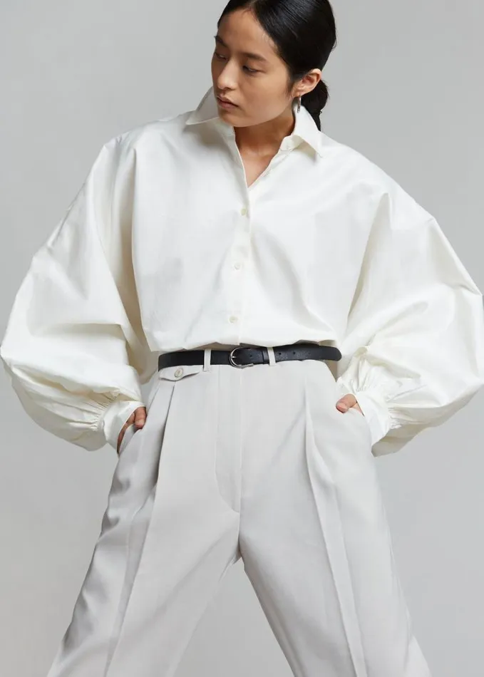 Clothing Women The Frankie Shop Sabi Blouse 8211 Ivory