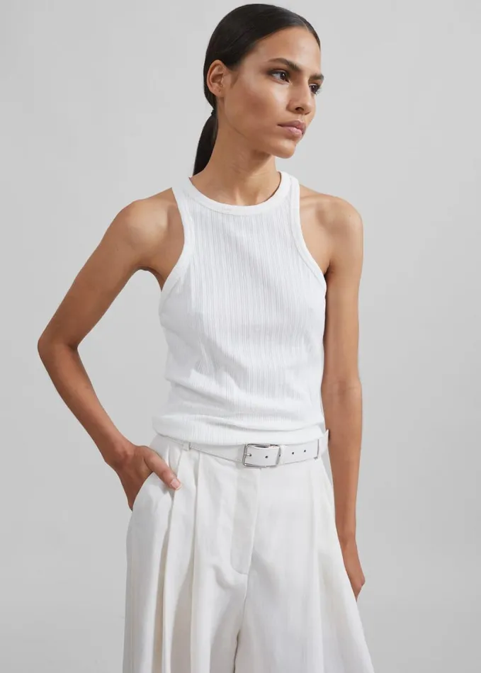 Clothing Women The Frankie Shop Samse Samse Sahelene Tank Top 8211 White
