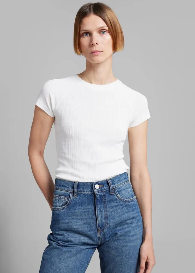 Clothing Women The Frankie Shop Samse Samse Salinn TShirt 8211 White