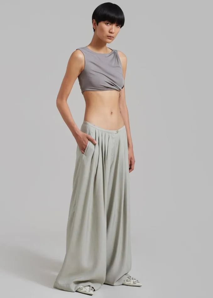 Clothing Women The Frankie Shop Sloane Wide Leg Trousers 8211 Grey
