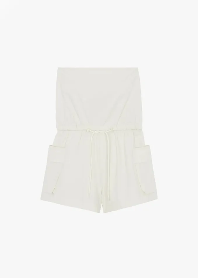 Clothing Women The Frankie Shop Wynn Strapless Romper 8211 Cream