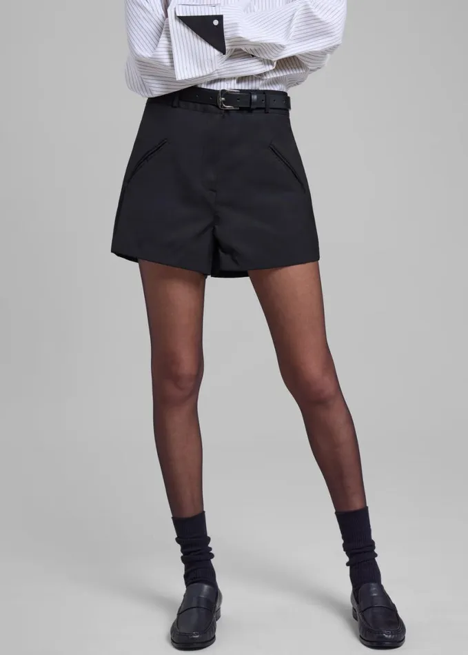 Clothing Women The Frankie Shop Xandra Mini Shorts 8211 Black