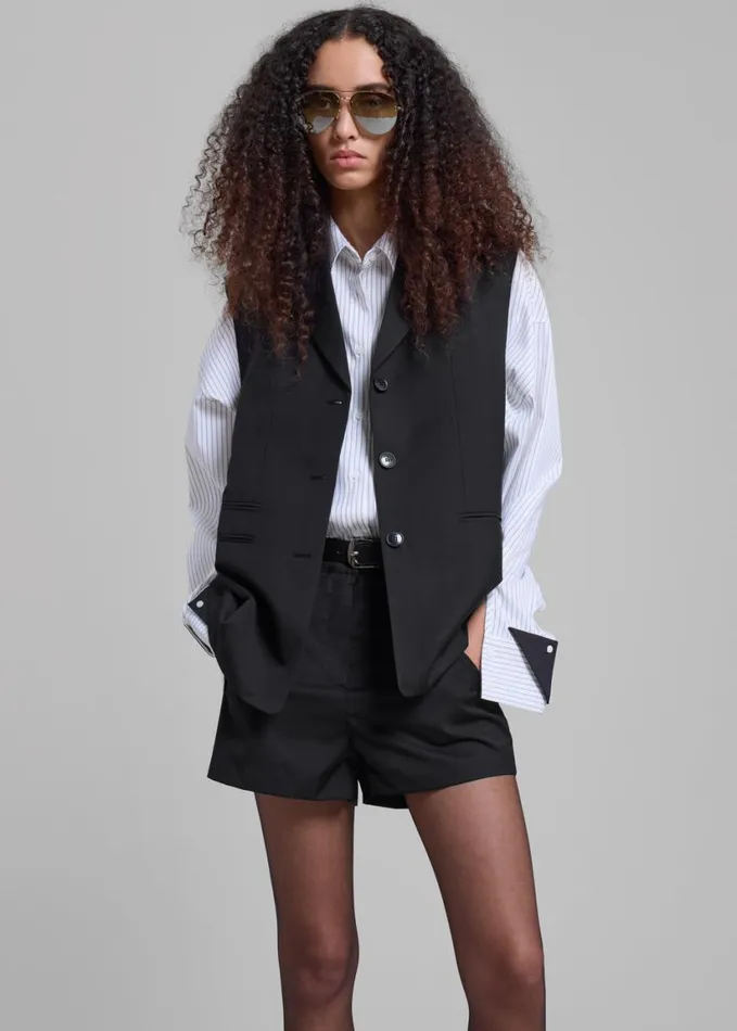 Clothing Women The Frankie Shop Xandra Mini Shorts 8211 Black