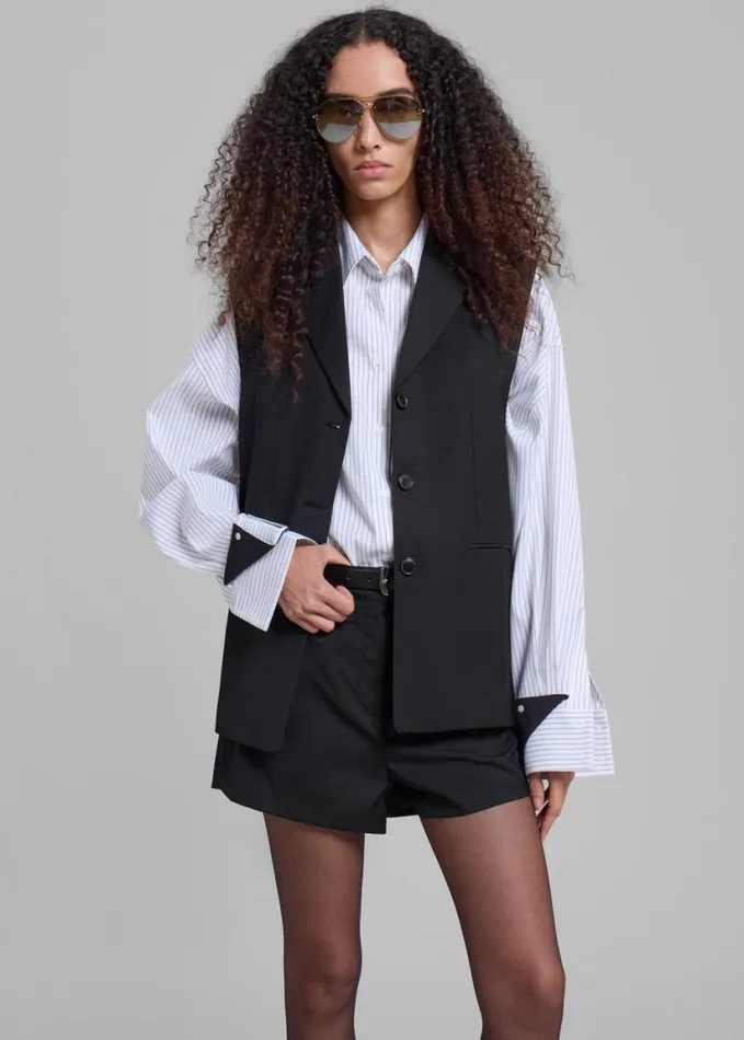 Clothing Women The Frankie Shop Xandra Mini Shorts 8211 Black