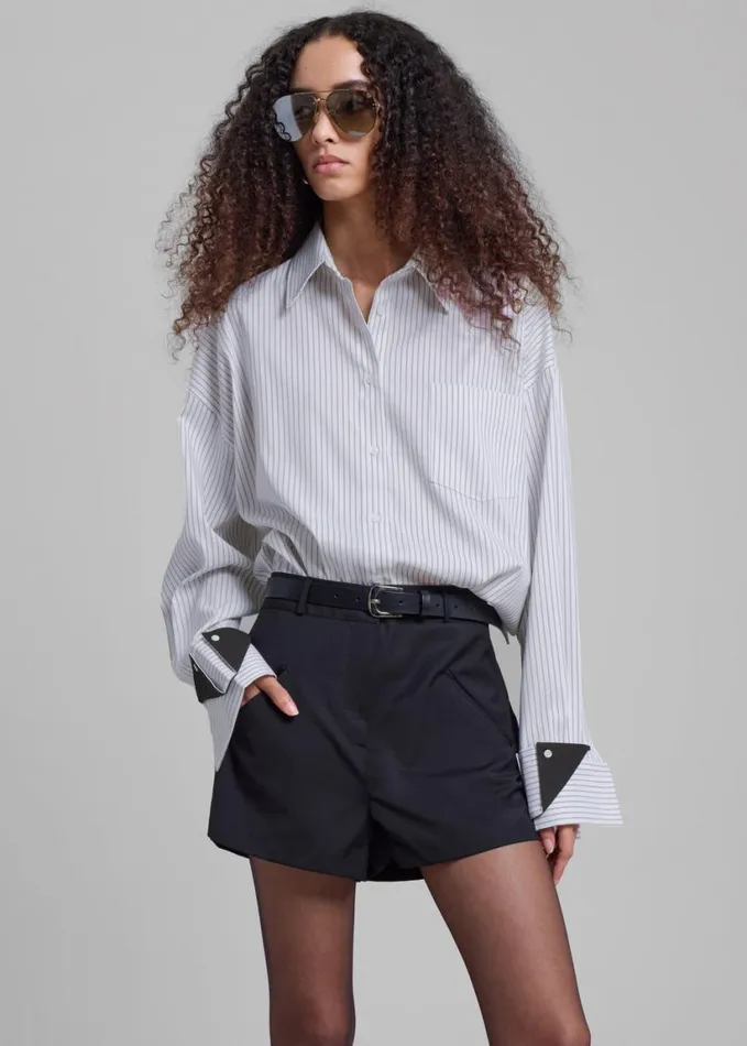 Clothing Women The Frankie Shop Xandra Mini Shorts 8211 Black