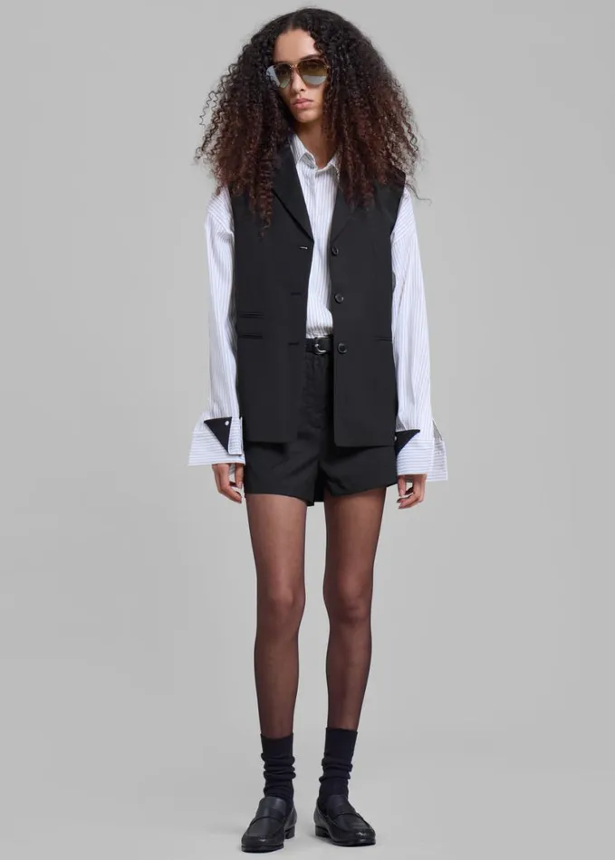 Clothing Women The Frankie Shop Xandra Mini Shorts 8211 Black