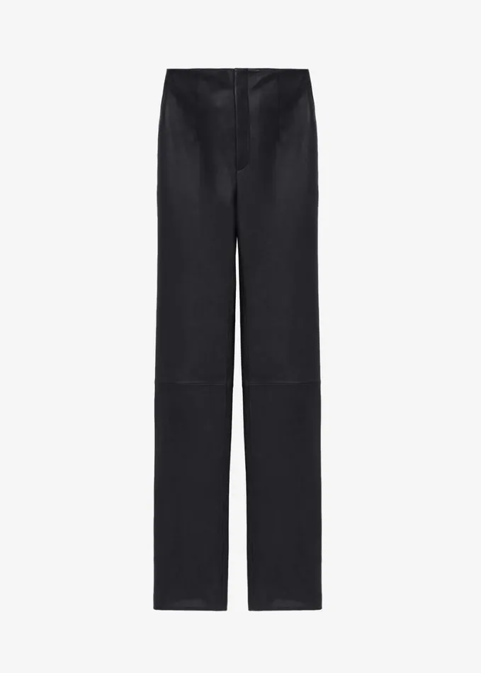 Clothing Women The Frankie Shop Ziggy Long Leather Pants 8211 Black
