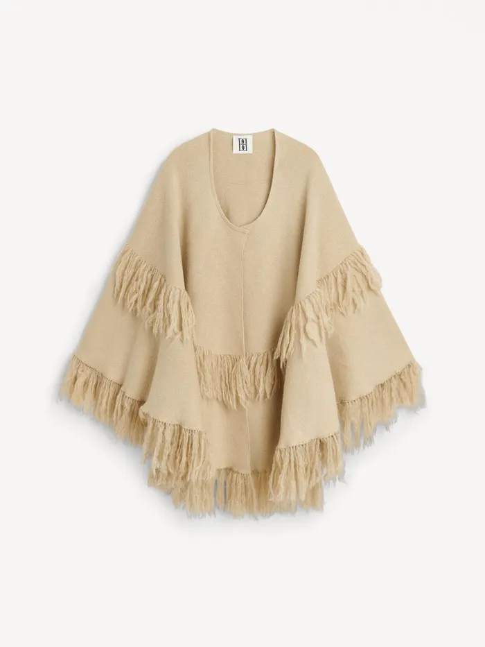 Coats and Jackets Women By Malene Birger Dixi Wool Poncho Old Beige