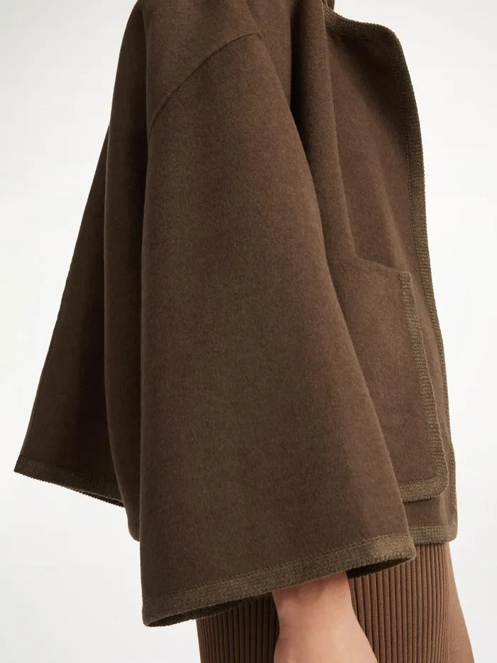 Coats and Jackets Women By Malene Birger Jacquie Wool Jacket Shitake
