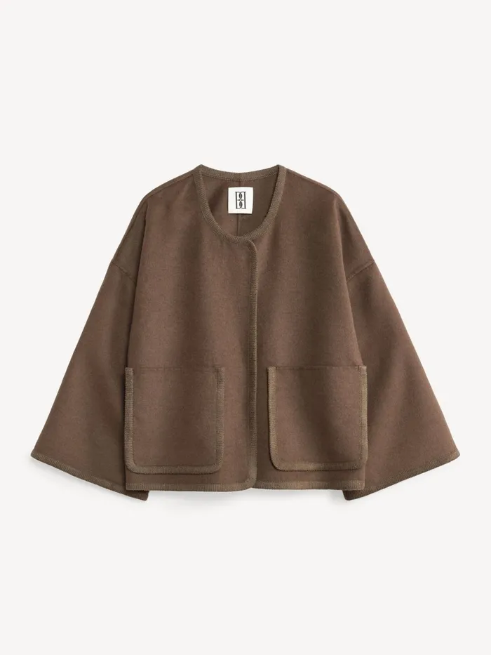 Coats and Jackets Women By Malene Birger Jacquie Wool Jacket Shitake