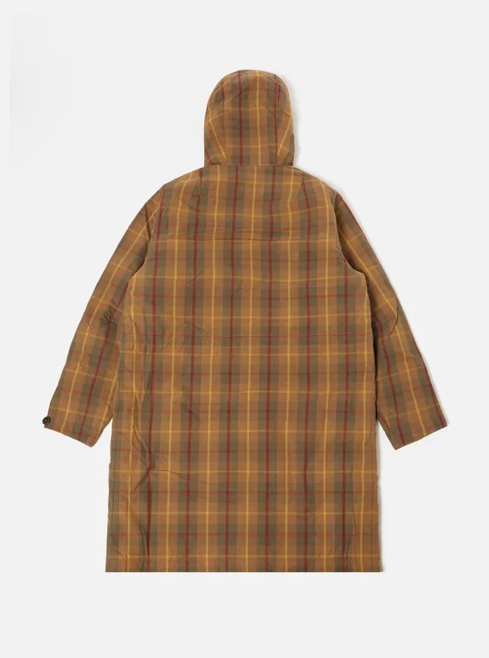 Coats and Outerwear Men Universal Works Universal Works Hebrides Parka In Cinnamon British Drywax Check