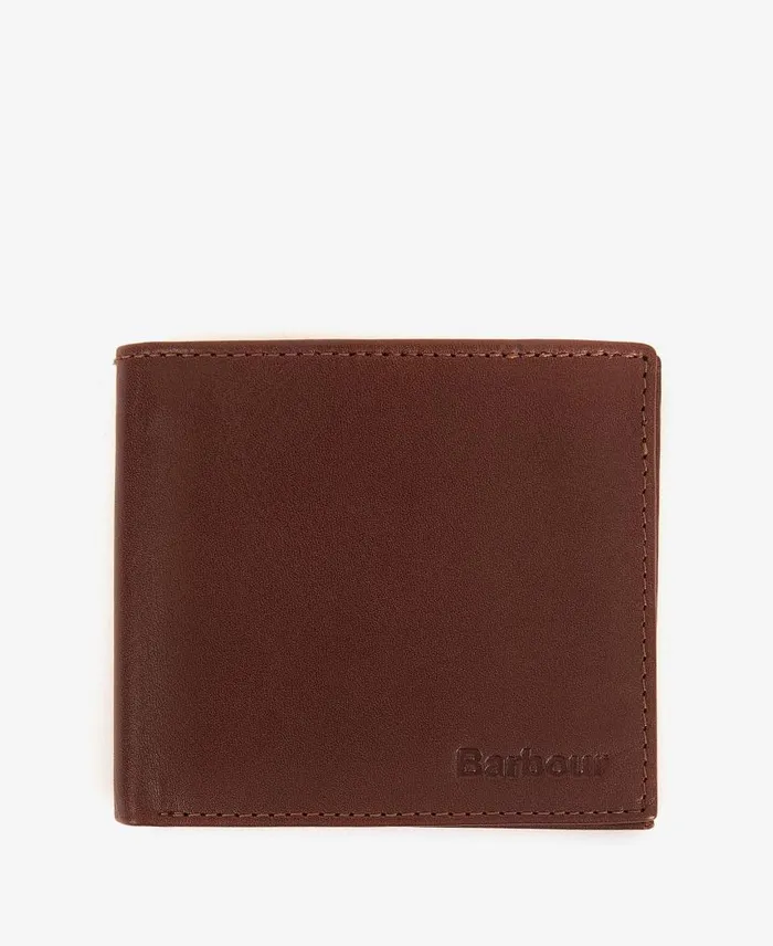 Colwell Leather Billfold Wallet Brownclassic Tartan Men Barbour Wallets and Card Holders