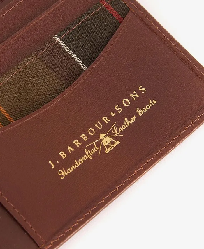 Colwell Leather Billfold Wallet Brownclassic Tartan Men Barbour Wallets and Card Holders