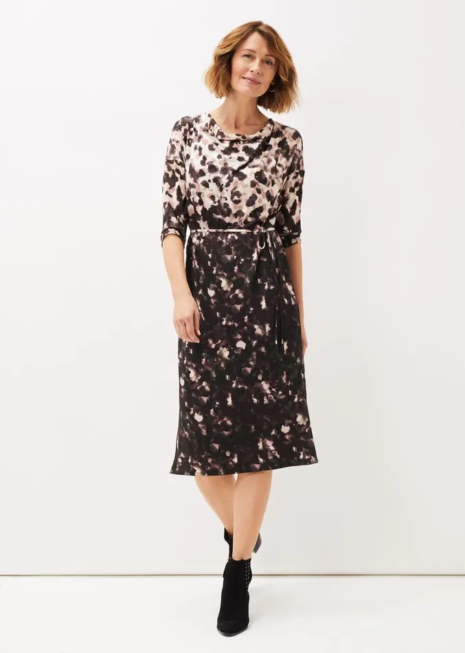 Corrie Abstract Spot Print Dress Multicoloured Women Phase Eight Dresses