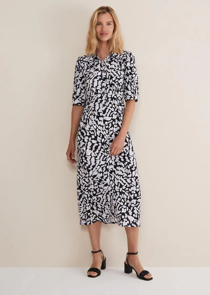 Cosette Lilac Animal Print Midaxi Dress Lilac Women Phase Eight Dresses