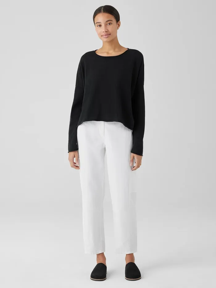 Cotton Hemp Stretch Lantern Pant White Women Eileen Fisher Pants Shorts and Jumpsuits