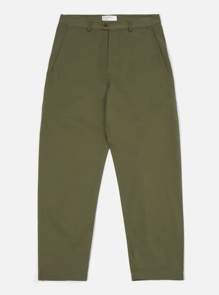 Cotton Twill Men Universal Works Universal Works Curved Pant In Light Olive Twill