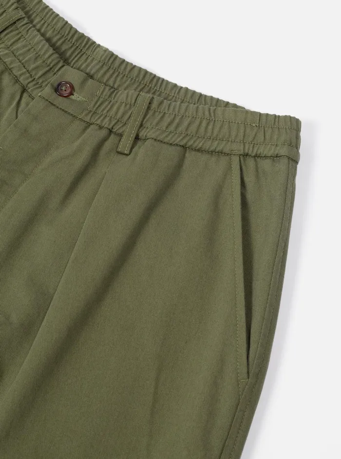 Cotton Twill Men Universal Works Universal Works Pleated Track Pant In Light Olive Twill