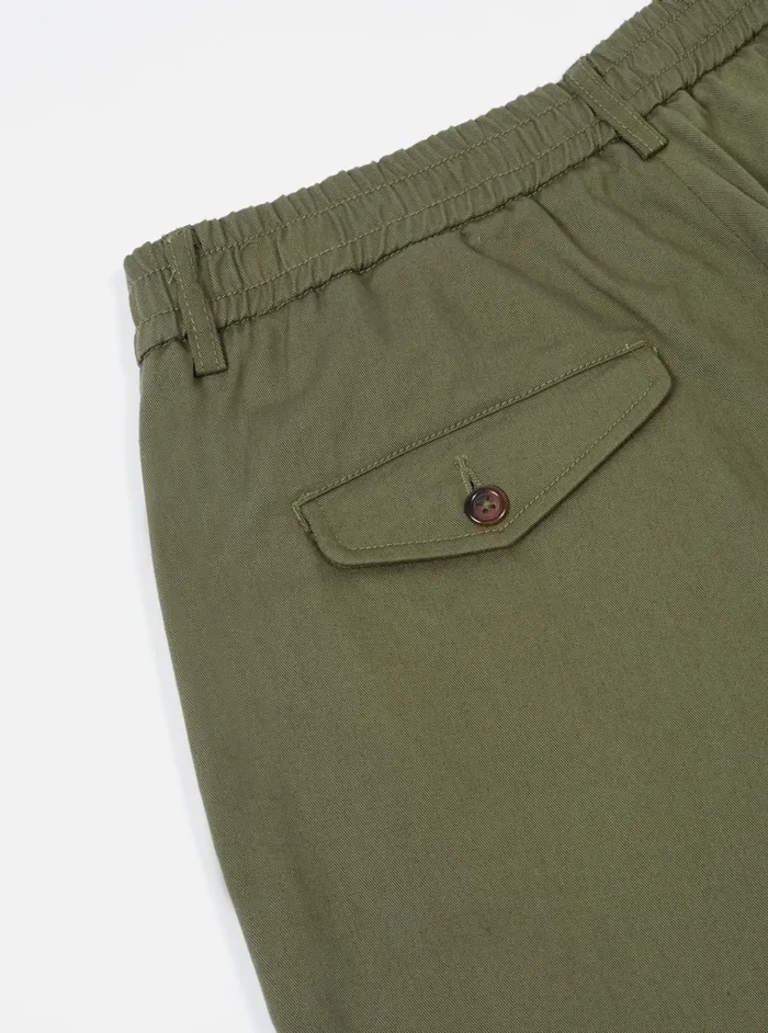 Cotton Twill Men Universal Works Universal Works Pleated Track Pant In Light Olive Twill