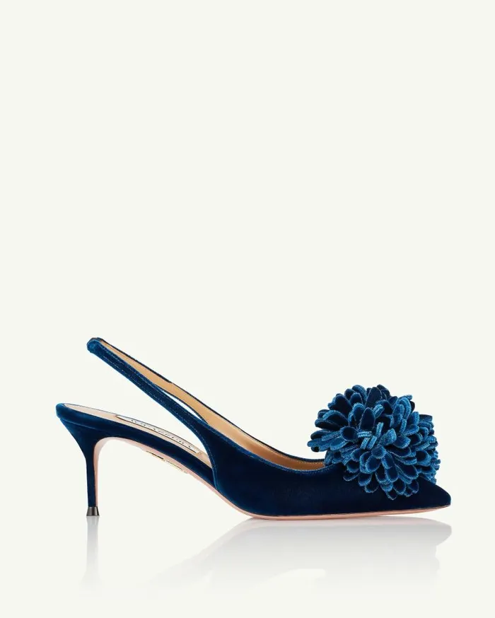 Couturier Sling 65 Blue Women Aquazzura Pumps Couturier Sling 65 Blue Women Aquazzura Pumps