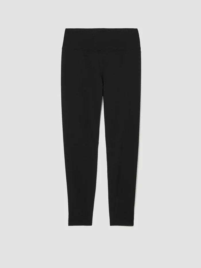 Cozy Brushed Terry Hug HighWaisted Leggings Black Women Eileen Fisher Pants Shorts and Jumpsuits