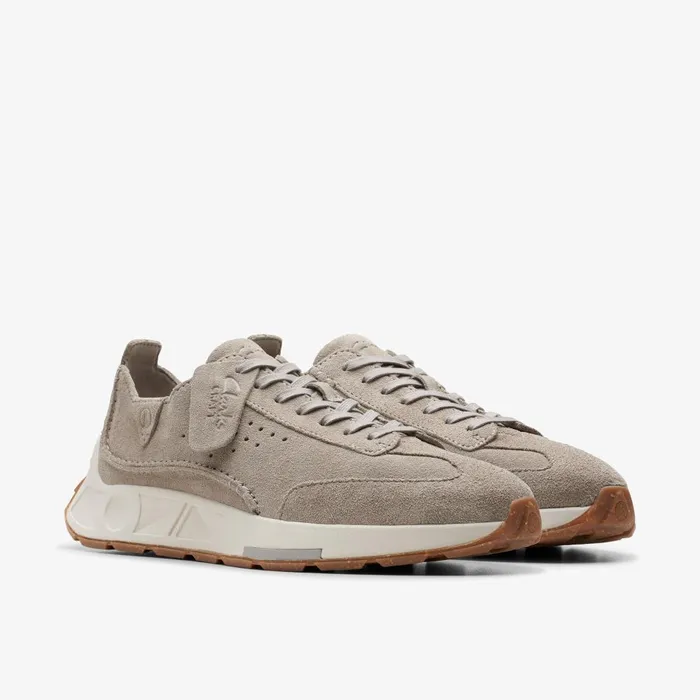 Craft Speed Light Grey Suede Men Clarks Sneakers