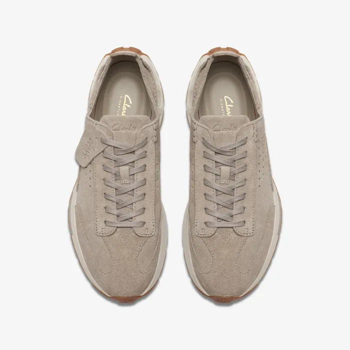 Craft Speed Light Grey Suede Men Clarks Sneakers