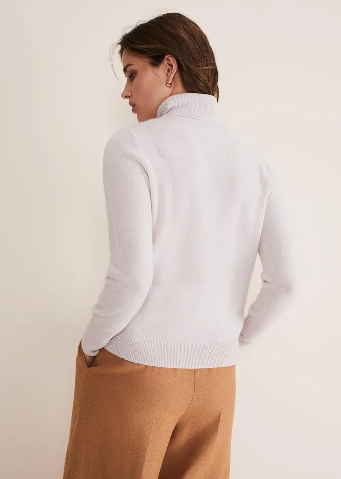 Cressida Wool Cashmere Roll Neck Neutral Women Phase Eight Knitwear