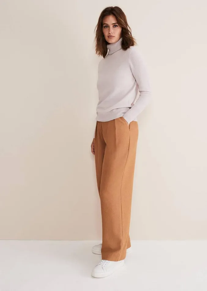 Cressida Wool Cashmere Roll Neck Neutral Women Phase Eight Knitwear