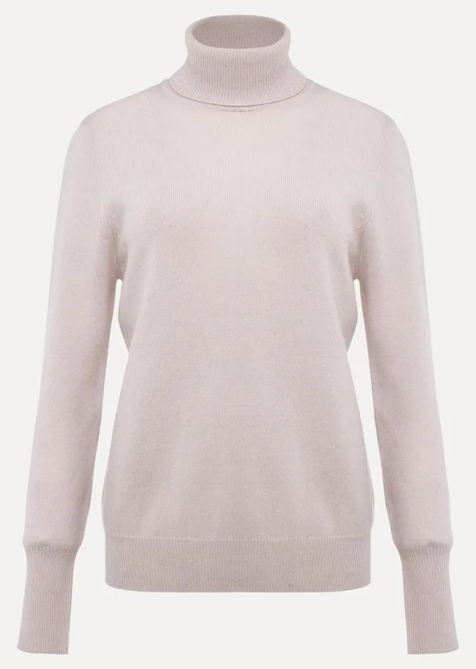 Cressida Wool Cashmere Roll Neck Neutral Women Phase Eight Knitwear