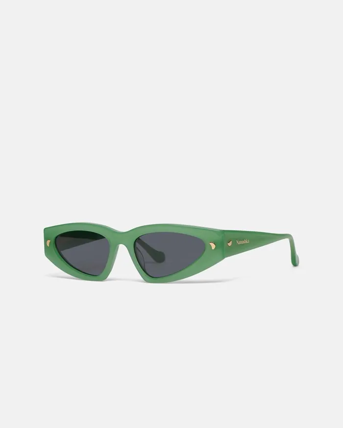 Crista BioPlastic DFrame Sunglasses Green Women Nanushka Eyewear