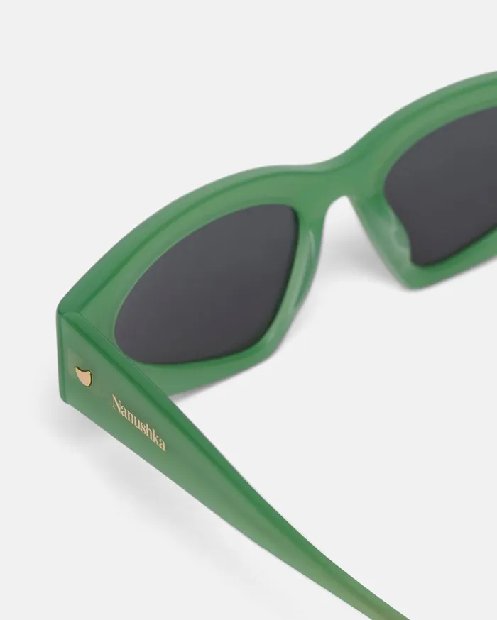 Crista BioPlastic DFrame Sunglasses Green Women Nanushka Eyewear