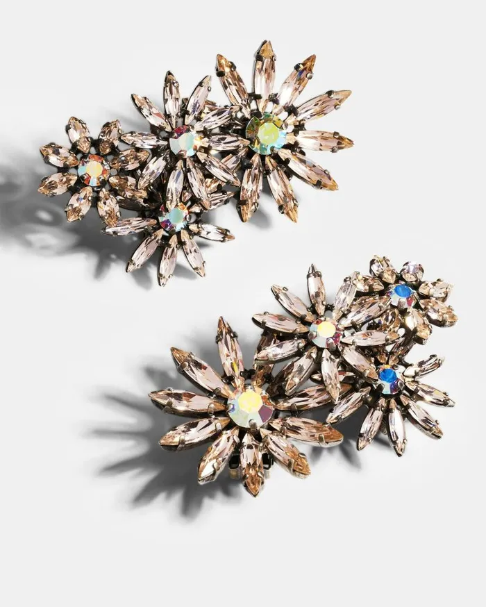 Crystal Margarita Earrings Bronze Women Aquazzura Jewelry Crystal Margarita Earrings Bronze Women Aquazzura Jewelry