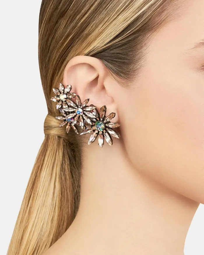 Crystal Margarita Earrings Bronze Women Aquazzura Jewelry Crystal Margarita Earrings Bronze Women Aquazzura Jewelry