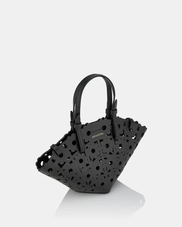 Daisy Mini Tote Black Women Aquazzura Mini Bags