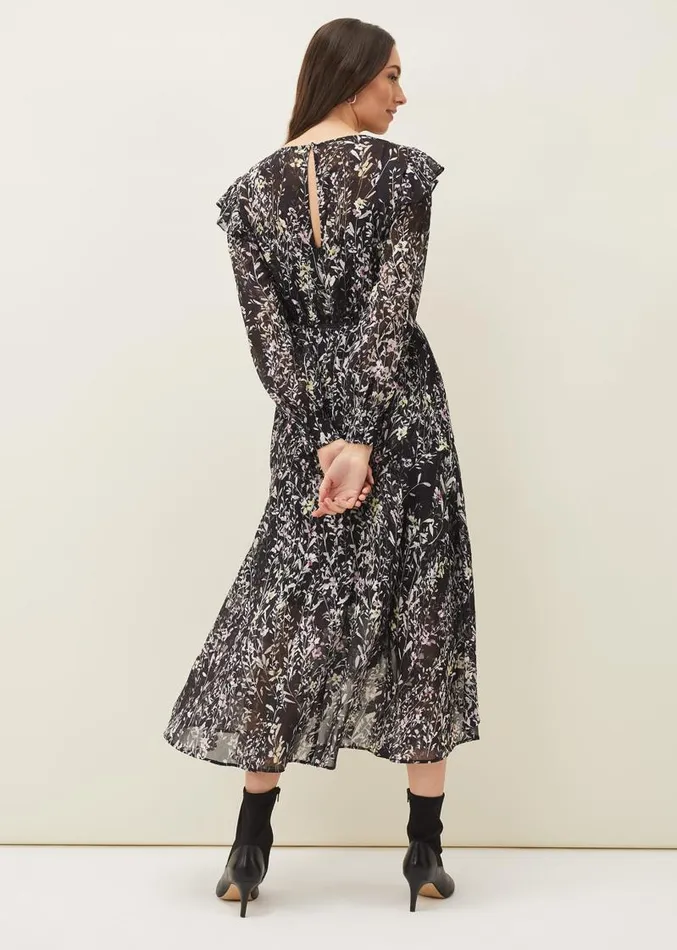 Daphne Floral Wrap Dress Blackmulti Women Phase Eight Dresses