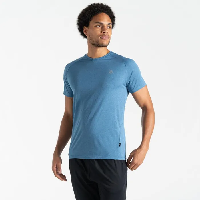 Dare 2b Accelerate Fitness TShirt Coronet Blue Marl Men Gym Tops
