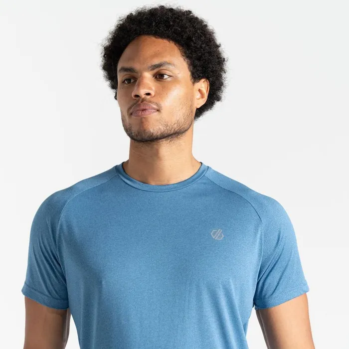 Dare 2b Accelerate Fitness TShirt Coronet Blue Marl Men Gym Tops
