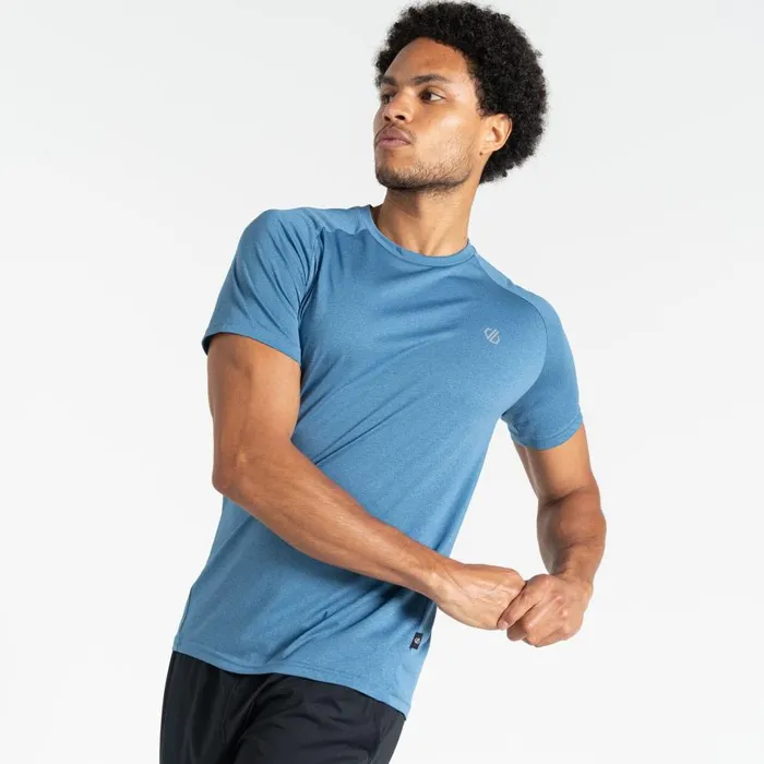 Dare 2b Accelerate Fitness TShirt Coronet Blue Marl Men Gym Tops