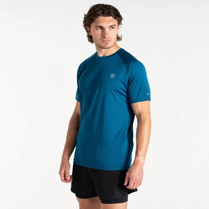 Dare 2b Accelerate Fitness TShirt Kingfisher Blue Men Gym Tops