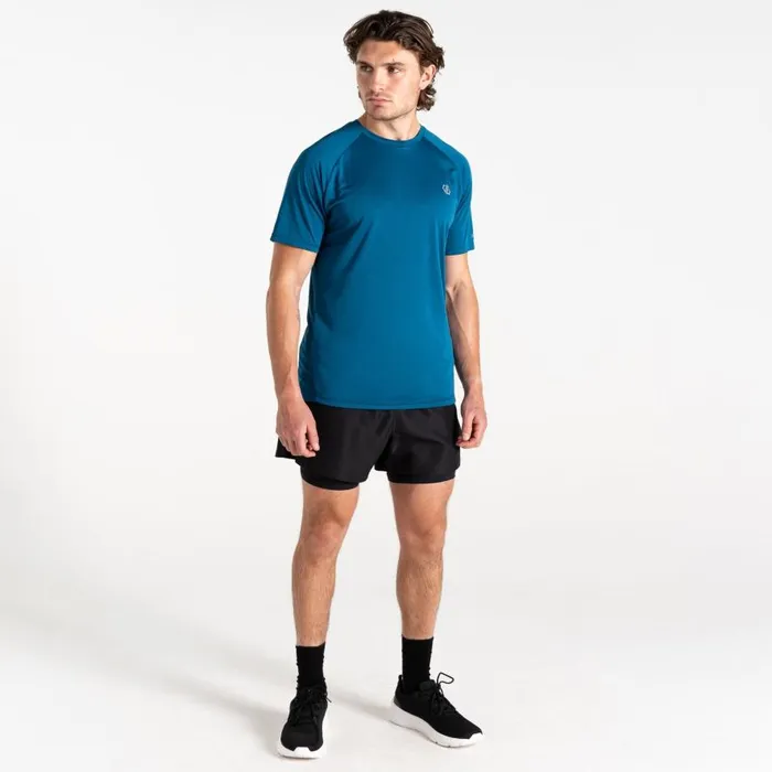 Dare 2b Accelerate Fitness TShirt Kingfisher Blue Men Gym Tops