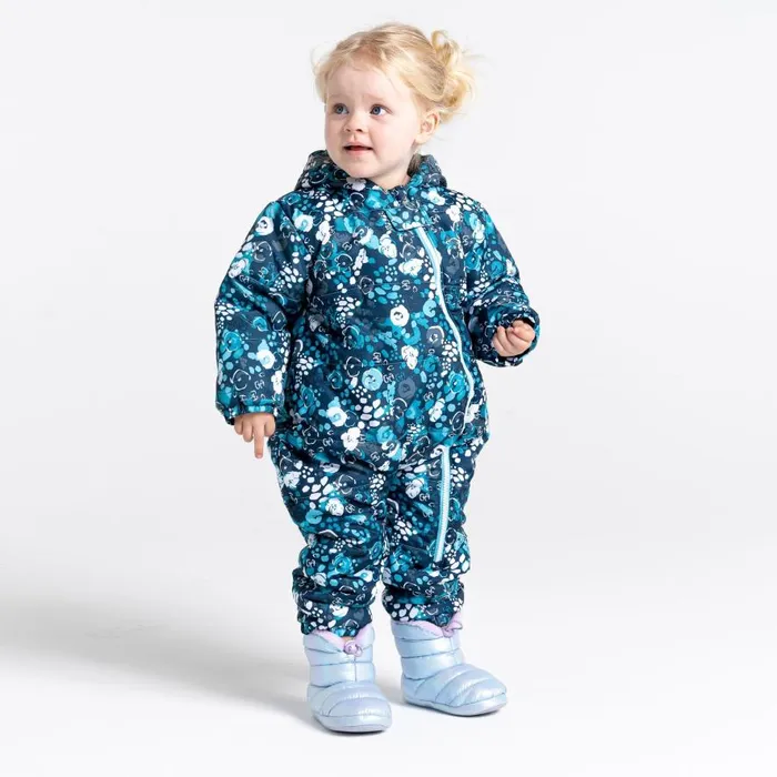 Dare 2b Bambino II Insulated Snowsuit Blue Floral Print Kids Snow Suits